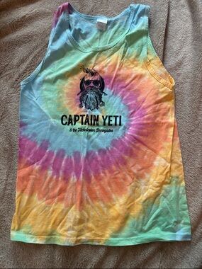 Captain Yeti Tie-Dye Tank Top - Multicolor Spiral